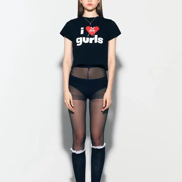 애즈이프캘리 CALIE GURLS T-SHIRT BLACK