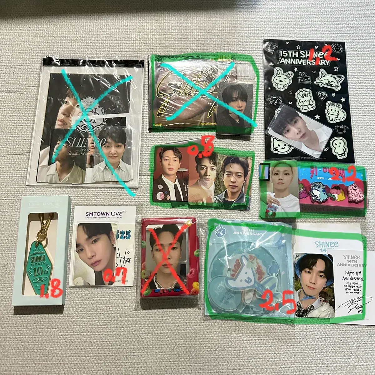 SHINee SHINee official goods photocard Sell goods at cost or below cost wts 