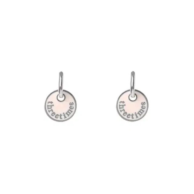 쓰리타임즈 코인 이어링 pink coin earrings