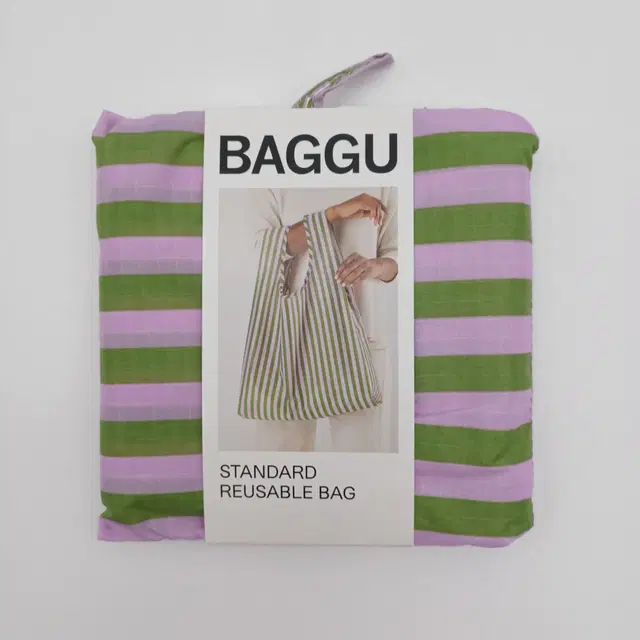 BAGGU 바쿠백 장바구니(스트라이프) [7240_0267-01]