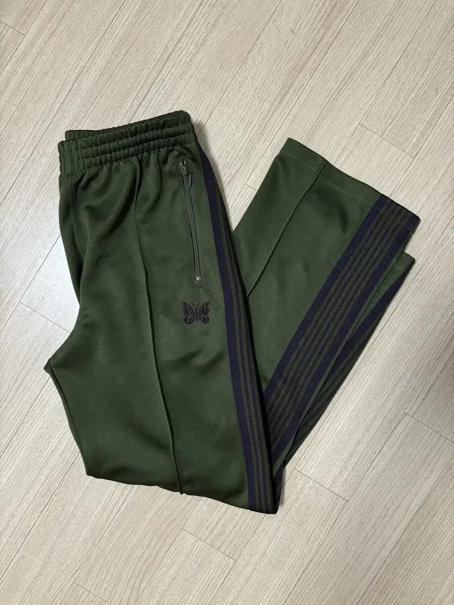 Needles 24SS Track Pants Straight Fit Olive Size S