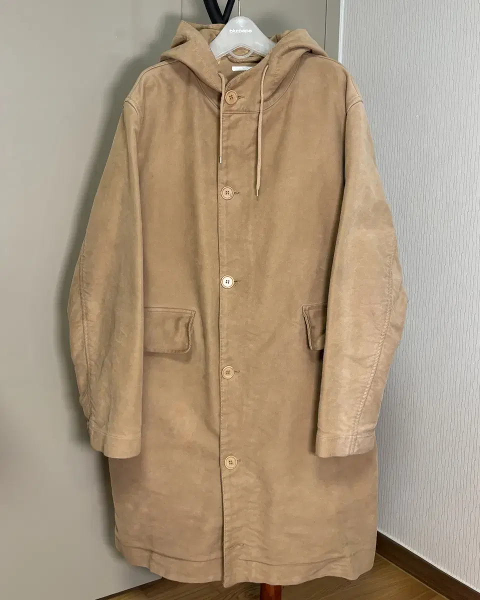 (46) Helmut Lang 00s Moleskin Hooded Coat