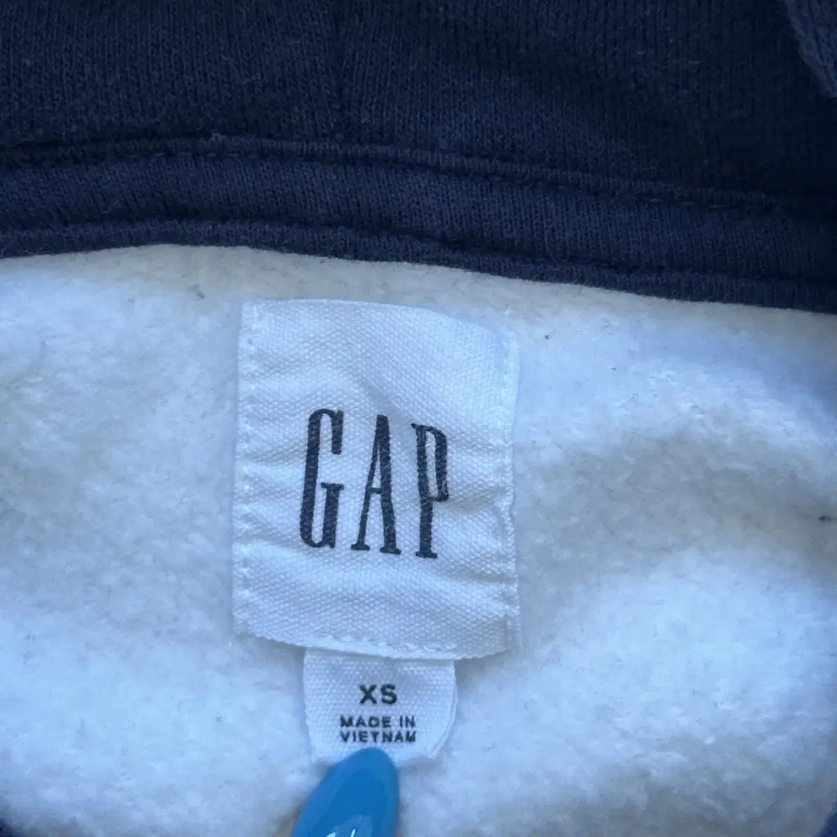 GAP 갭 기모 나그랑 배색 후드티 XS