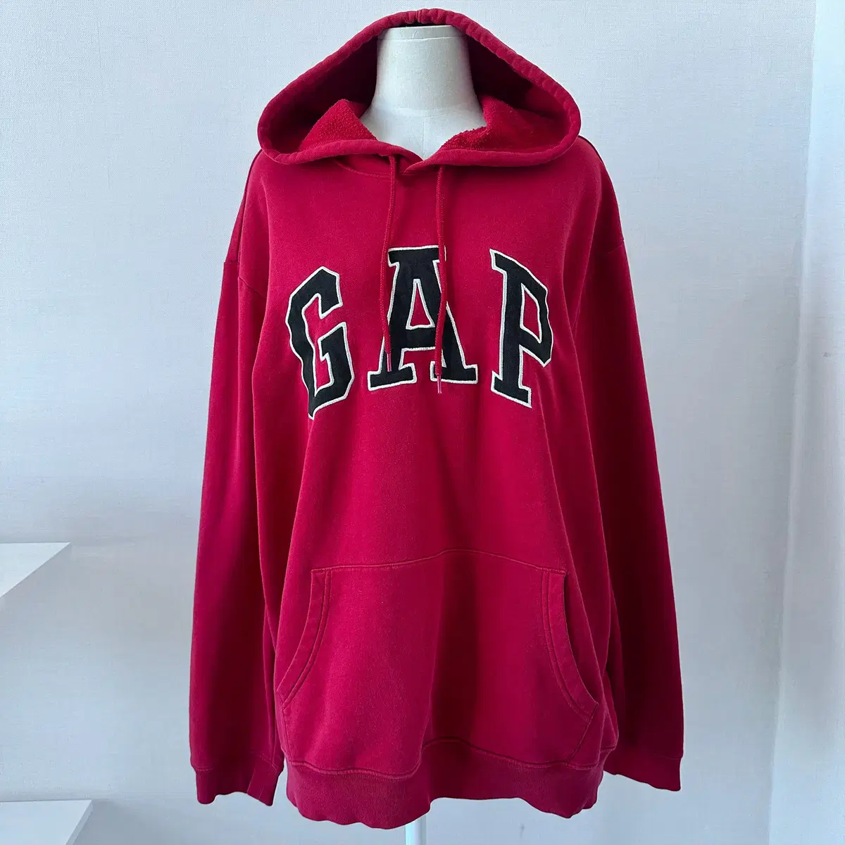 GAP 갭 기모 레드 후드 티셔츠 XL