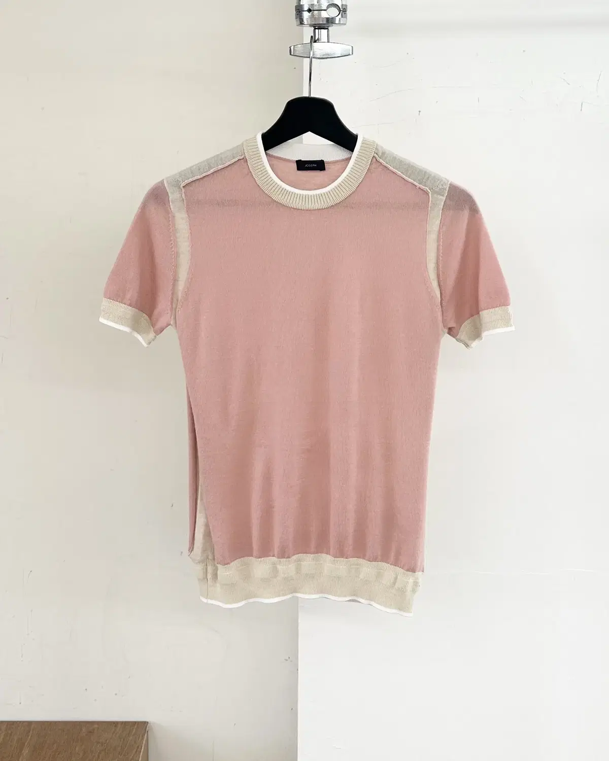 Joseph Pink Beige Cashmere Half-Knit