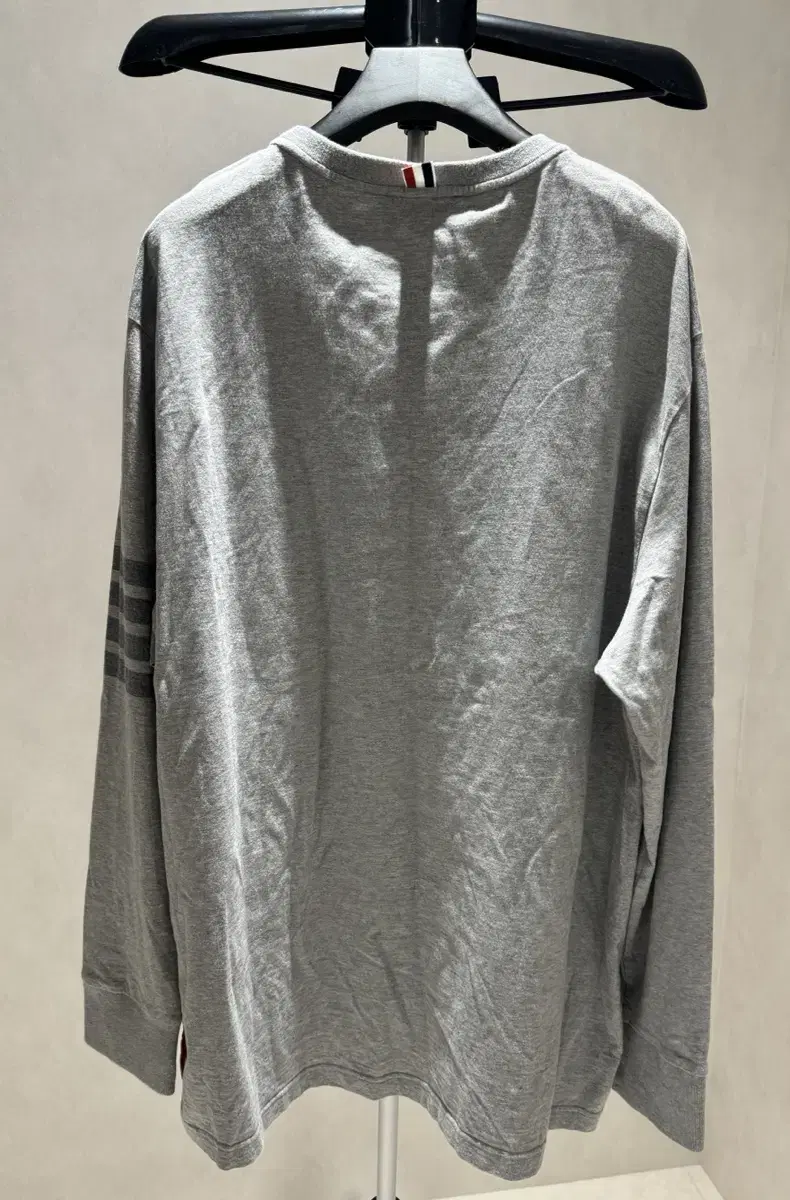 [5SIZE] Thom Browne Gray Diagonal Long Sleeve Knit