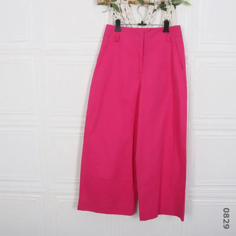 *SALE* JUSICQUETURE Women's 55 Pink Cotton Wide-Leg Pants