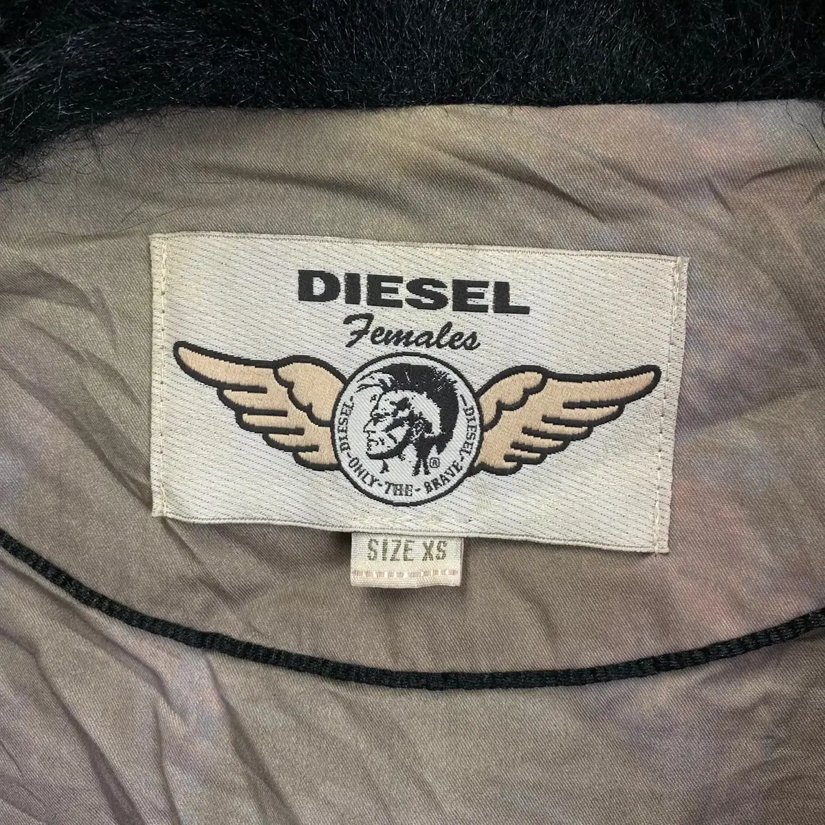 빈티지 DIESEL made in italy 에코 퍼 크롭 베스트 자켓