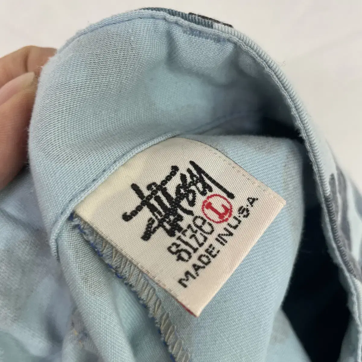 스투시 Stussy 90s 블루 카모 카고 반바지