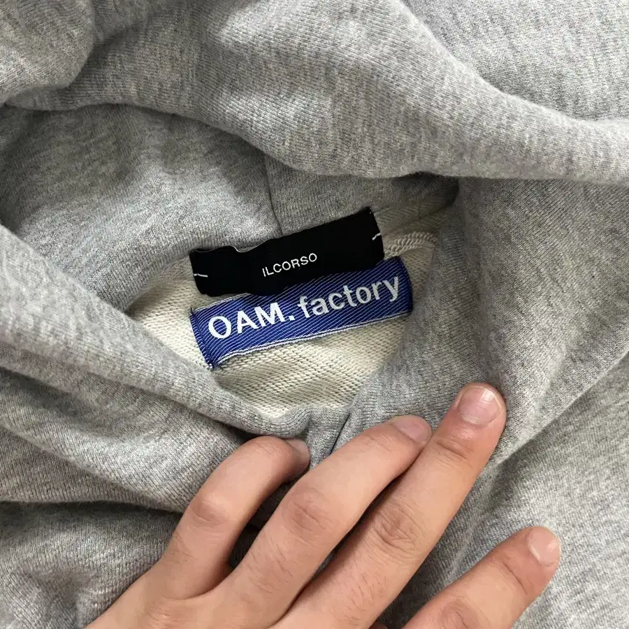 일꼬르소 oam factory 핏더사이즈 후드 XL