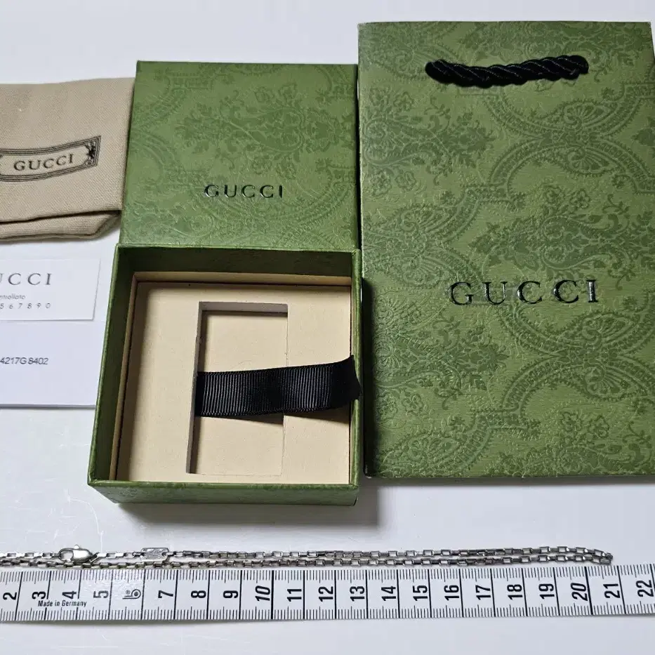 정품 GUCCI 925실버 목걸이