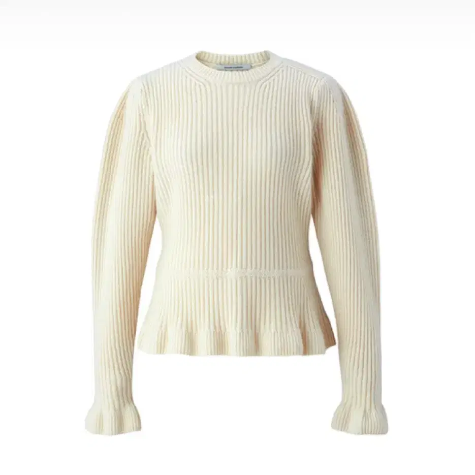 비뮤즈맨션 merino wool peplum knit