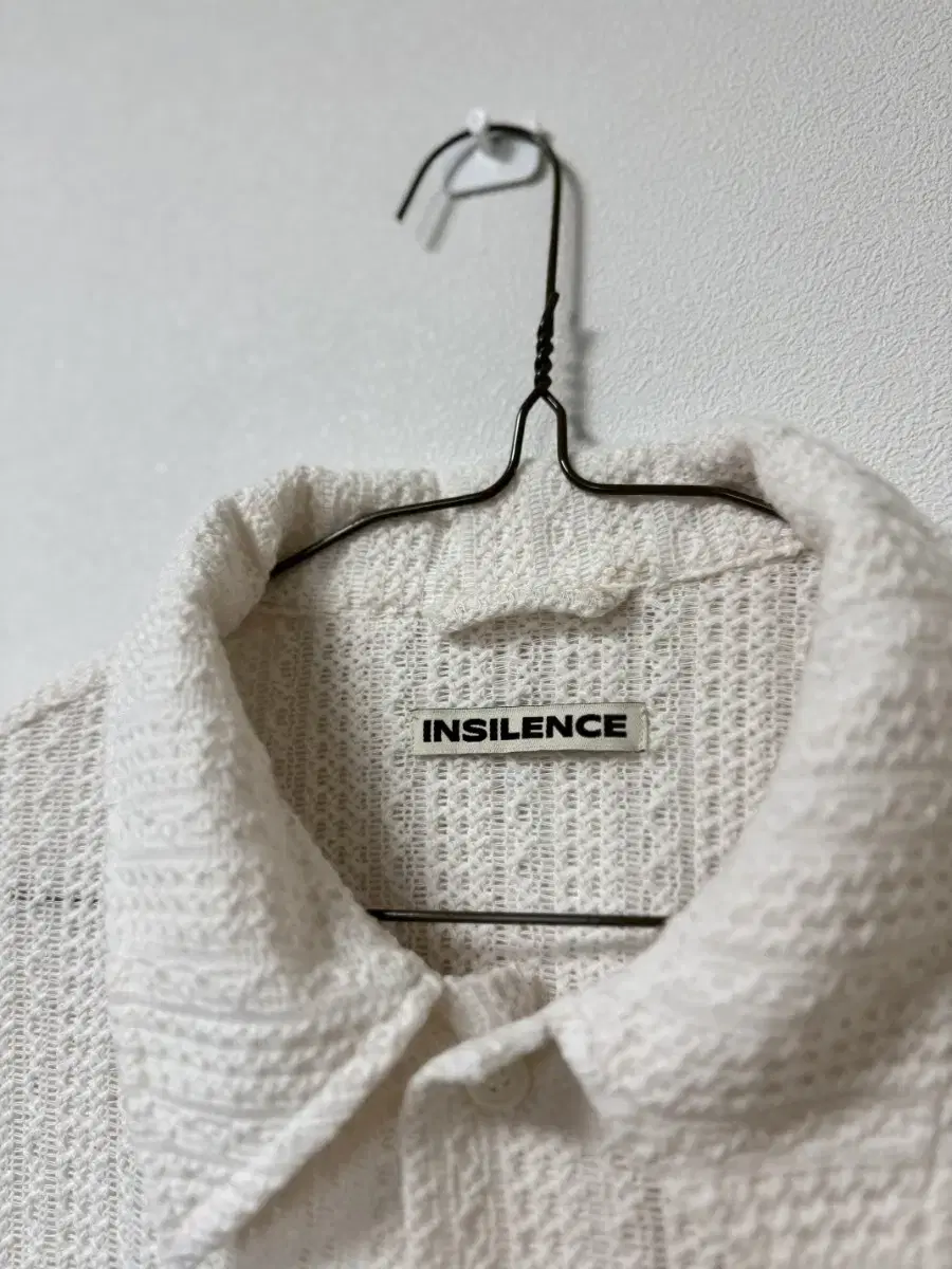 Insilence Crochet Shirt Cream Size L