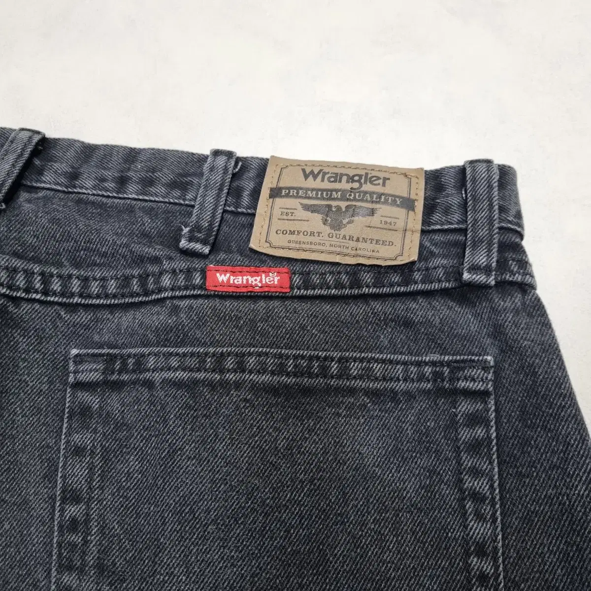 빈티지 WRANGLER 랭글러 릴랙스핏 흑청데님 - 36x30