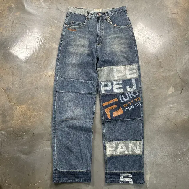 PEPE JEANS 패치블록 데님팬츠