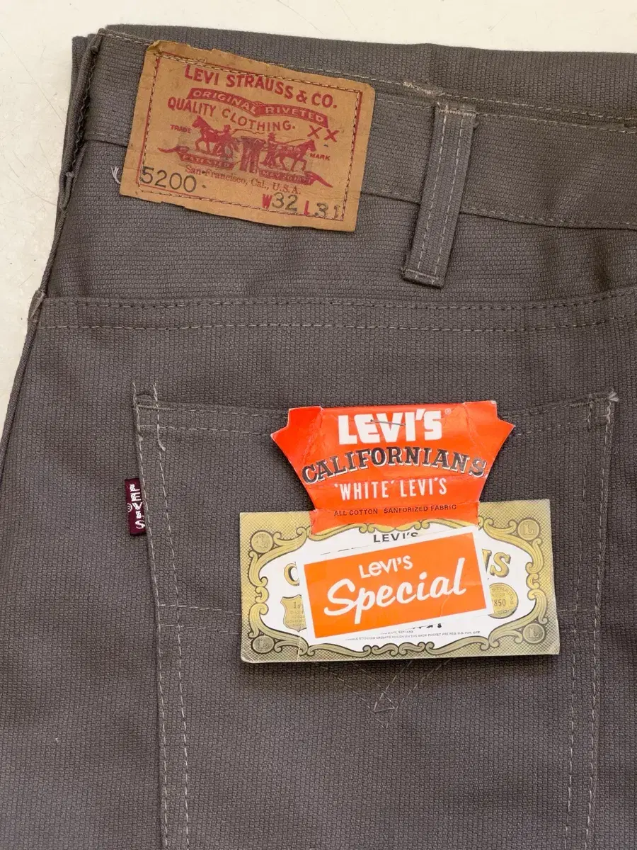 1960s Vintage Levi's 5200 Pique Pants Deadstock