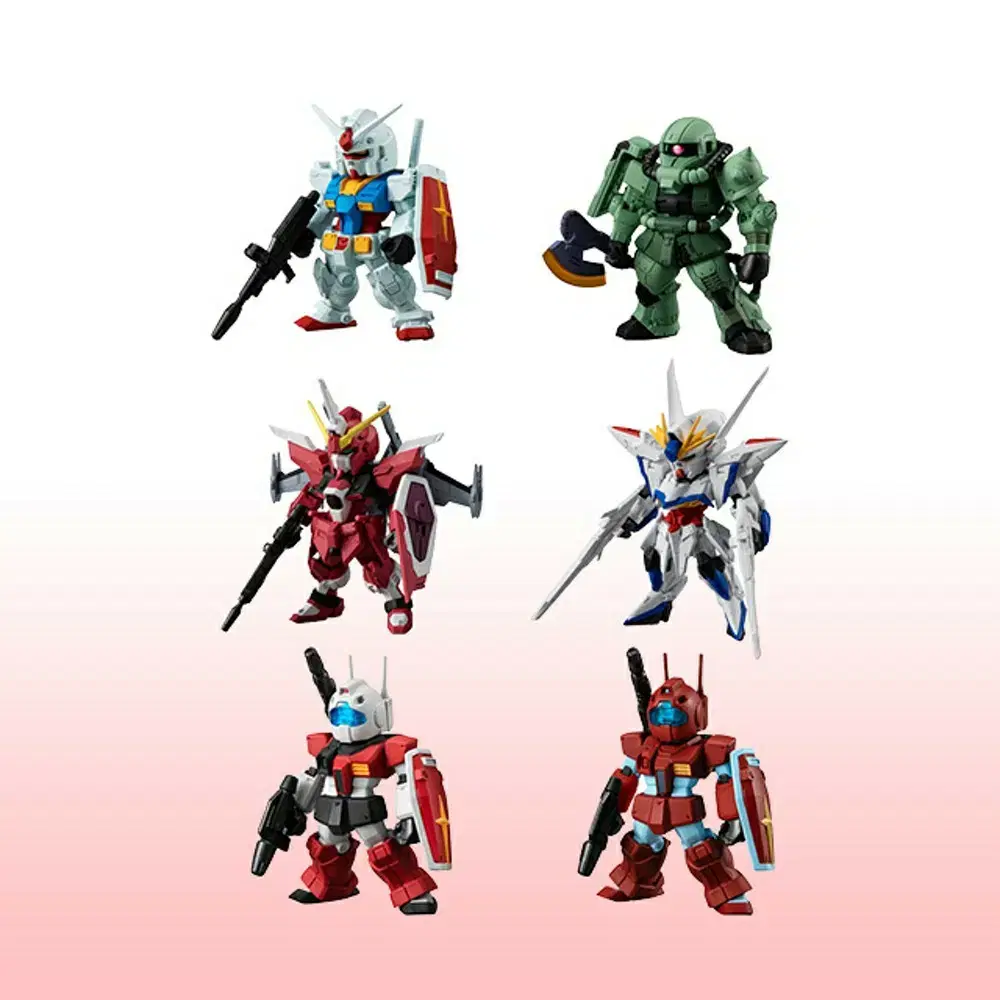 Converge 26th First Gundam Zaku Justice Jim Figures Set of 6