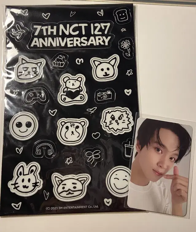 nct127 엔시티일이칠 7주년 야광스티커 해찬