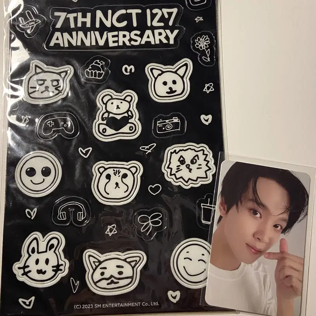 nct127 엔시티일이칠 7주년 야광스티커 해찬