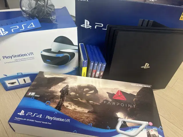 ps4 프로 1t + vr + 게임타이틀 팝니다