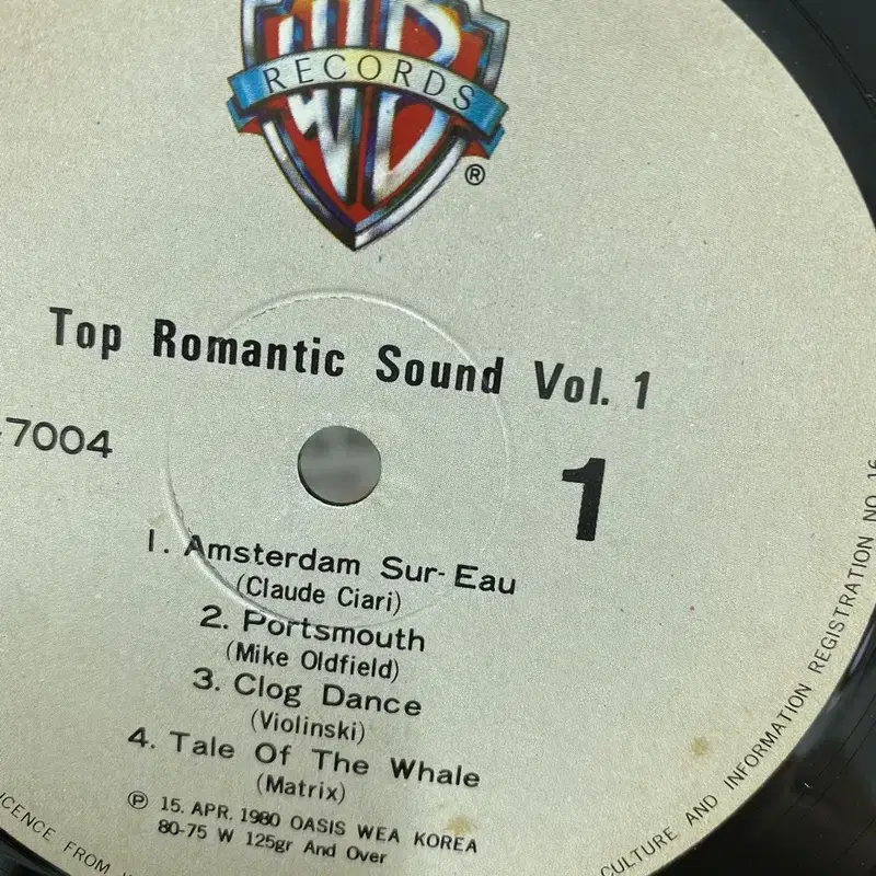 TOP ROMANTIC SOUND 1집 LP / AA4588