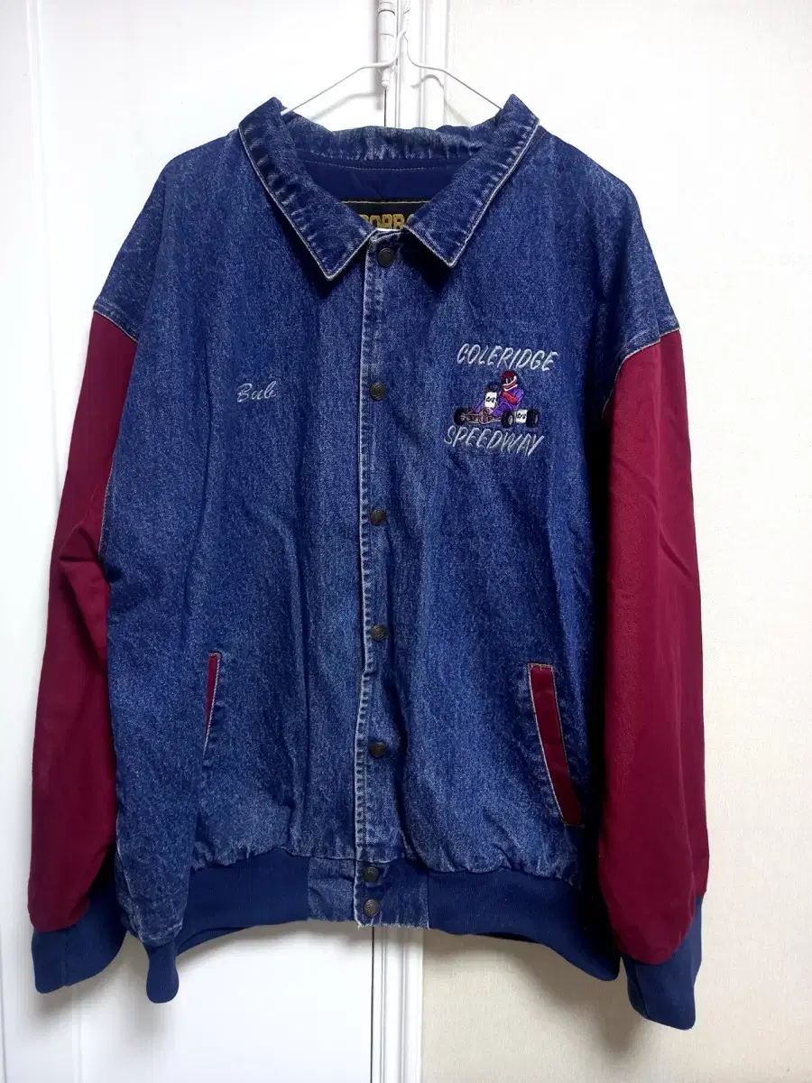 Denim Varsity Jacket XL