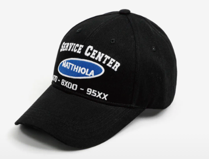 마티올라 모자 SERVICE CENTER LOGO BALL CAP 블랙