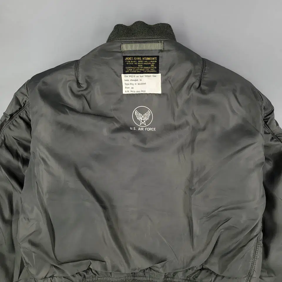 CAB CLOTHING 카키올리브 반광 새틴 미공군 US ARMY 시가포