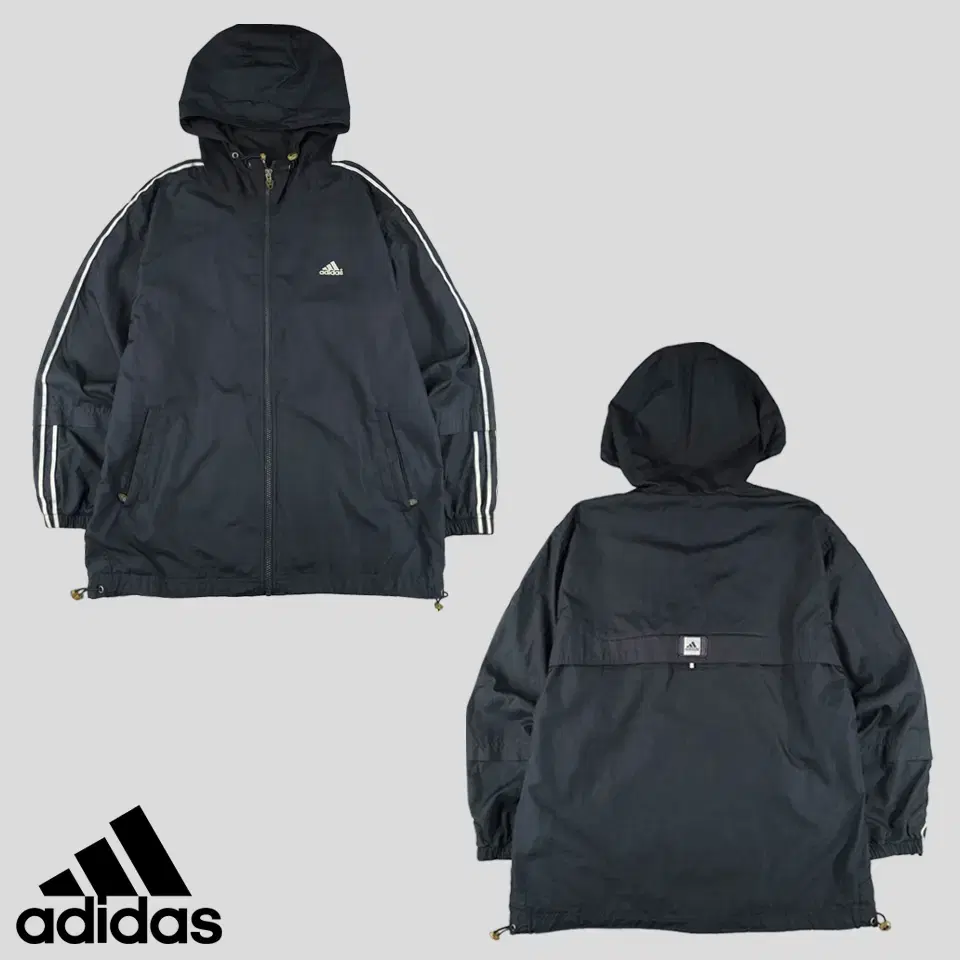 Adidas 90s Pigment Black White Samsun Cyclone Inner Mesh Windbreaker