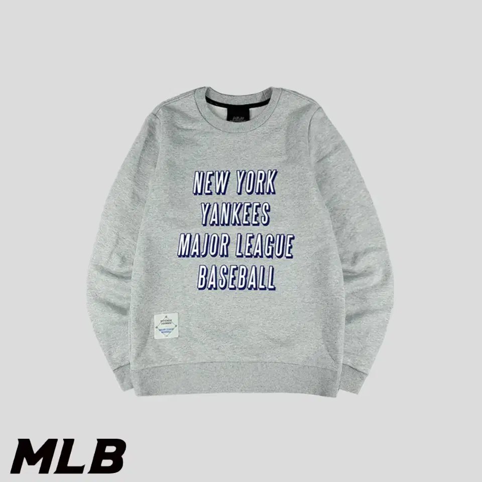 MLB MLB MelangeGray Boccasi White Navy New York Yankees Spelling Man to Man