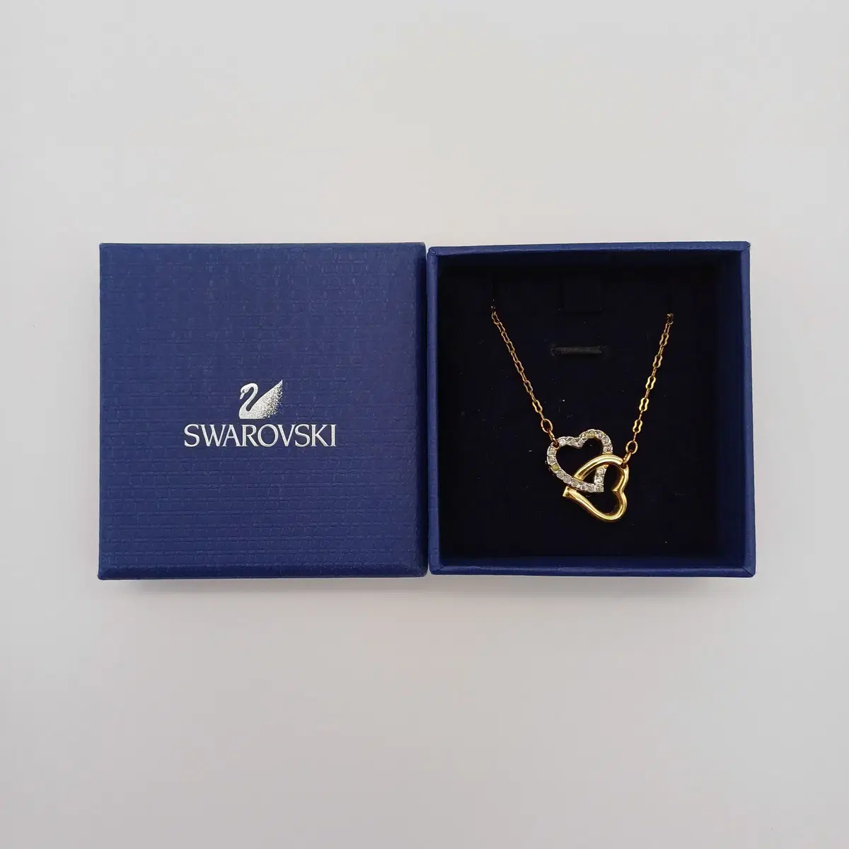 SWAROVSKI 스와로브스키 트윈 하트 목걸이[7241_0124-10]