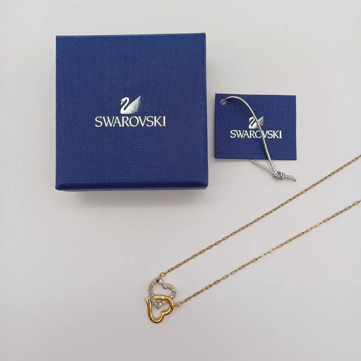 SWAROVSKI 스와로브스키 트윈 하트 목걸이[7241_0124-10]