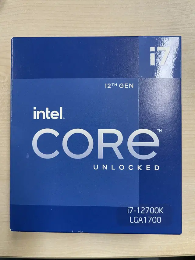 i7-12700k  엘더레이크(정품) 미개봉 판매