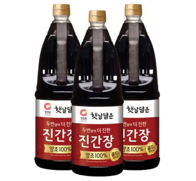 청정원 햇살담은 두번 달여 더진한 진간장골드 1.7L 3개