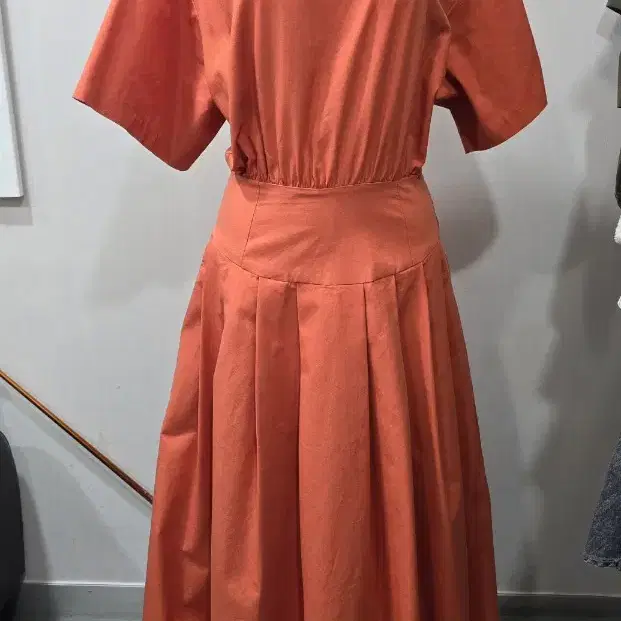 VERVE버브]ROUND COTTON DRESS, ORANGE