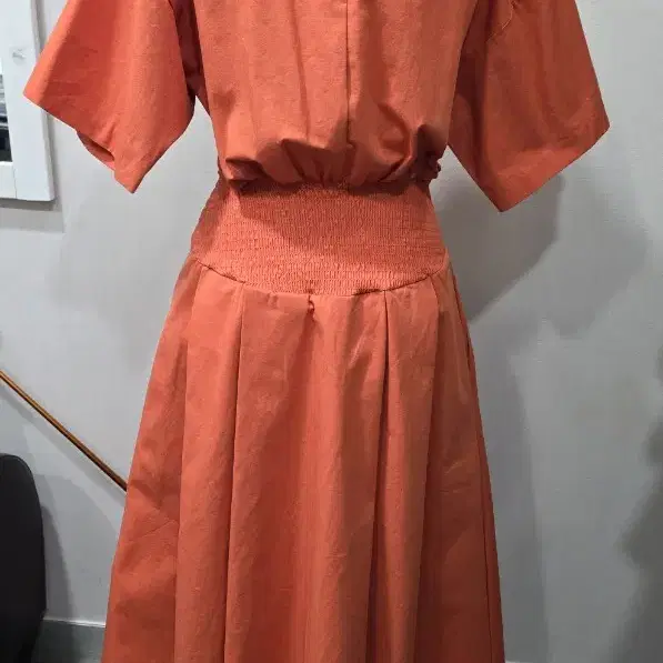 VERVE버브]ROUND COTTON DRESS, ORANGE