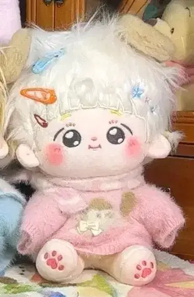 뽀글이니트 뽀글냥 (20cm 무속성 솜인형옷장)