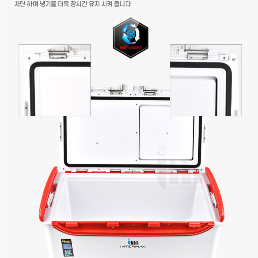48L 낚시 아이스박스 인터맥스 바퀴달린 아이스쿨러 캠핑경용