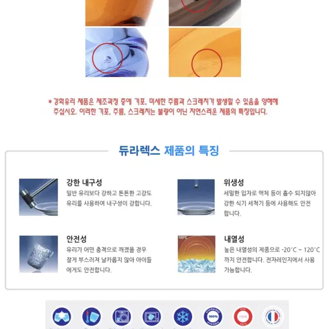 듀라렉스 글라스 볼 & 플레이트 3종 9P/SET