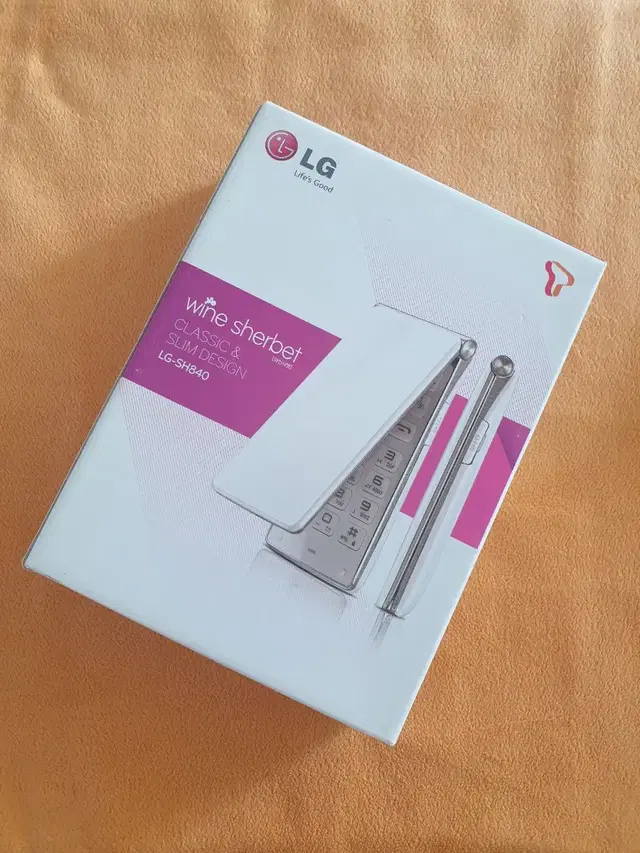 LG-SH840 와인샤벳폰 미개봉 신품풀박 화이트 폴더폰 학생폰 SK용