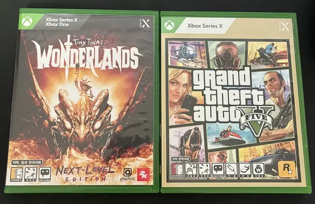 XBOX 타이니 티나의 원더랜드 , GTA5 , WWE 2K22 등 일괄