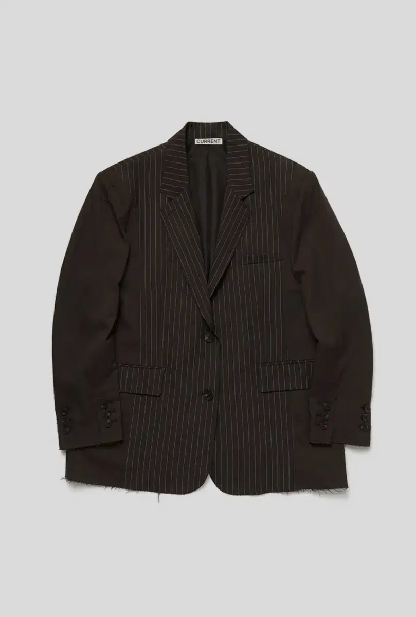 커렌트 contrast cut off daddy blazer brown