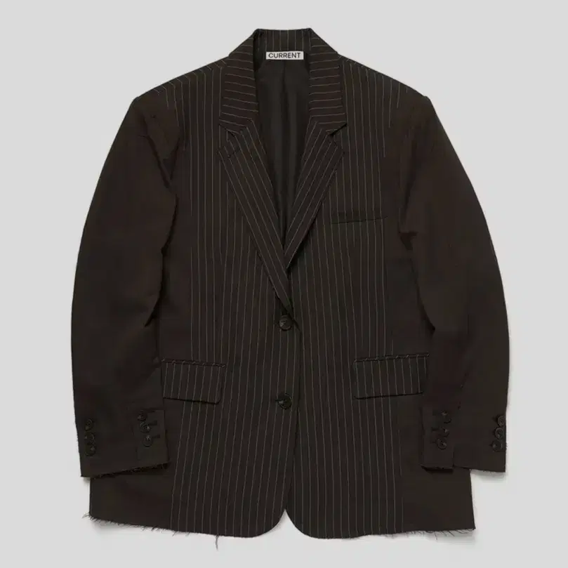 커렌트 contrast cut off daddy blazer brown