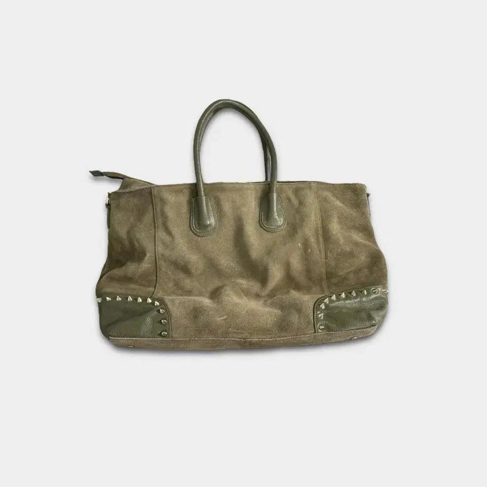 vintage stud suede tote bag