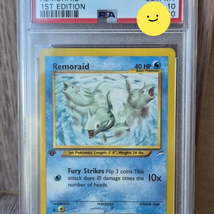 1st edition 초판 북미판 포켓몬카드 2002년 PSA10 총어