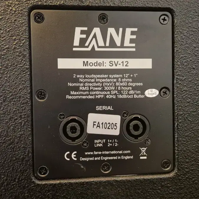 FANE SV12스피커와 서브우퍼 팝니다