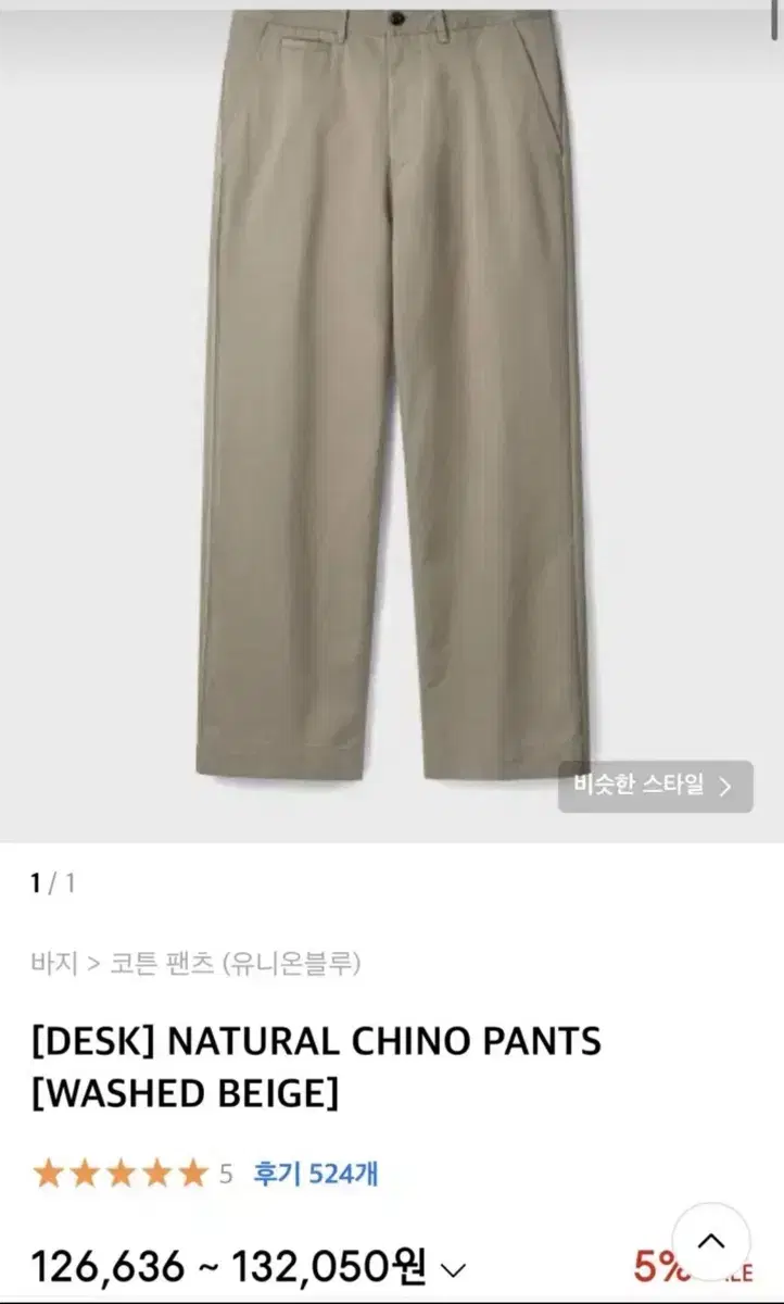 Union Blue Chino Pants Desk natural (M)