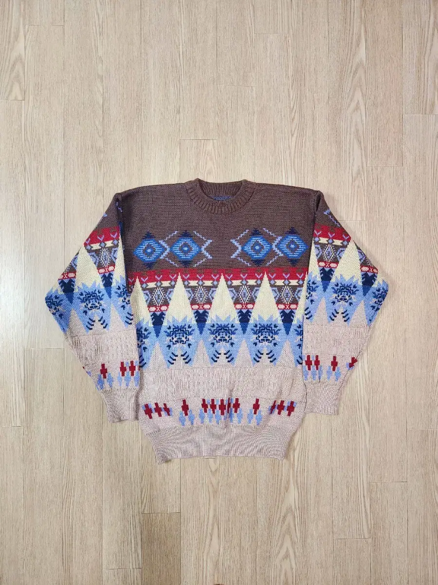 Handwork Argyle Pattern Vintage Knit