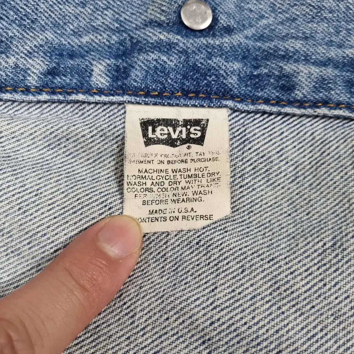 90s 빈티지 리바이스 오렌지탭 데님 자켓 - 100~105 levis