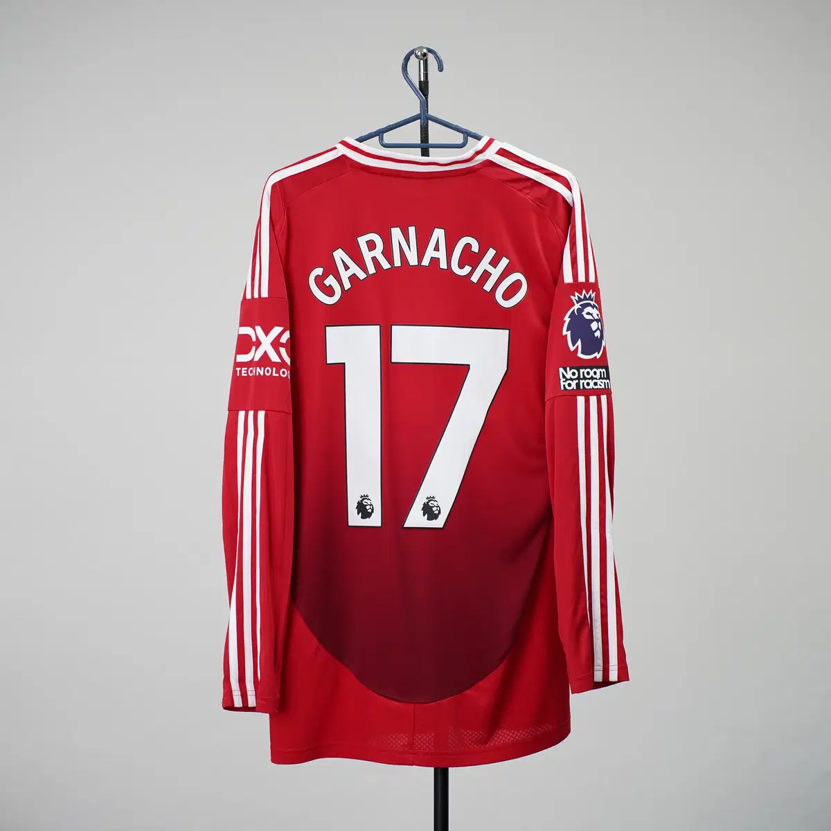 2425 Man U. Garnacho Adidas Authentic Long Sleeve Shirt Unworn with Official Markings